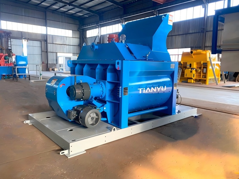 JS1000雙臥軸強制式混凝土攪拌機